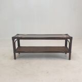 Italian Bamboo and Rattan Coffee Table, 1980s