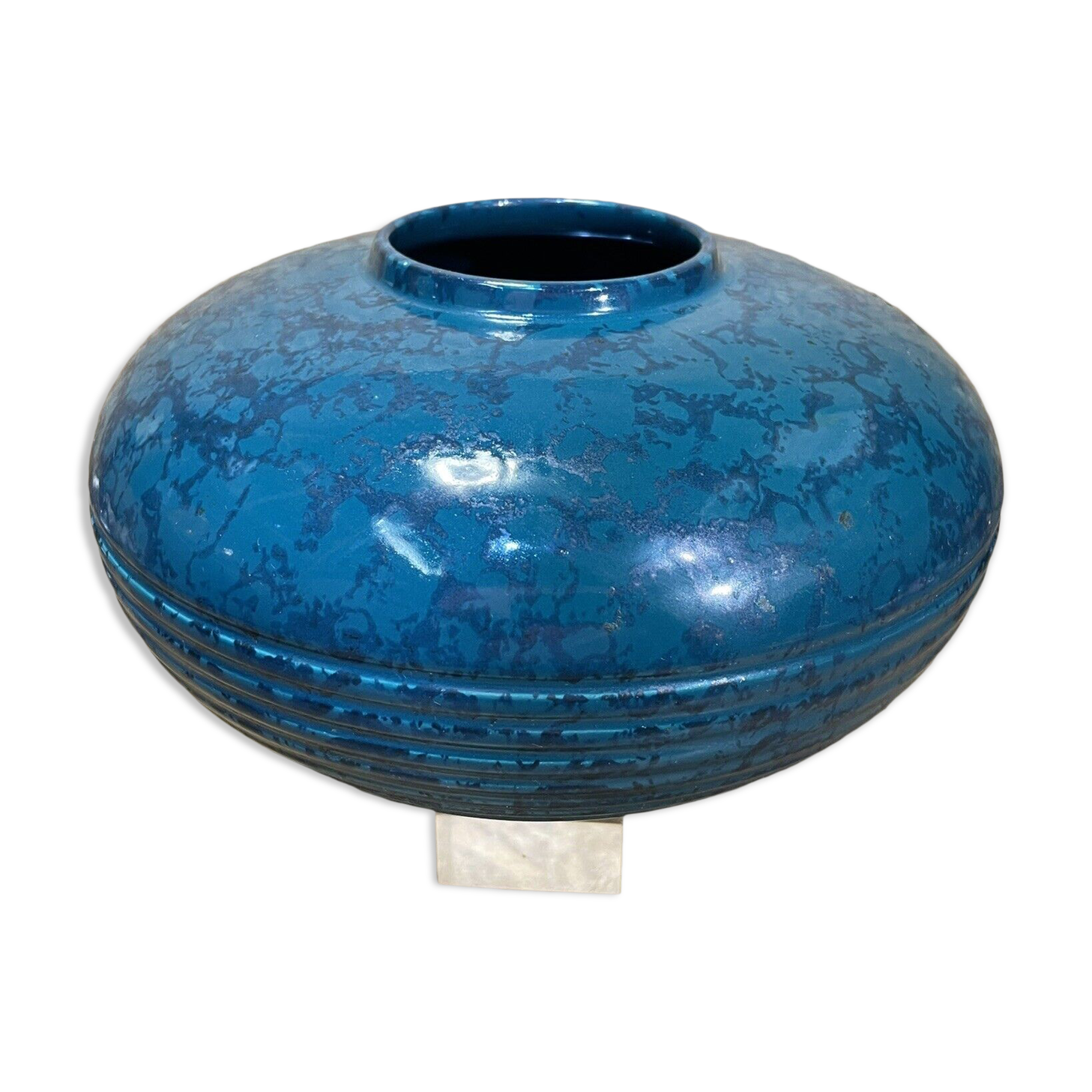 Vase ball earthenware Saint-Clement, France, art deco era