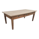 Old farmhouse table of 2x1 m and 8 places in beech and oak