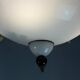 Venetian chandelier in white, black and green Murano glass sprinkled with gold, circa 1980