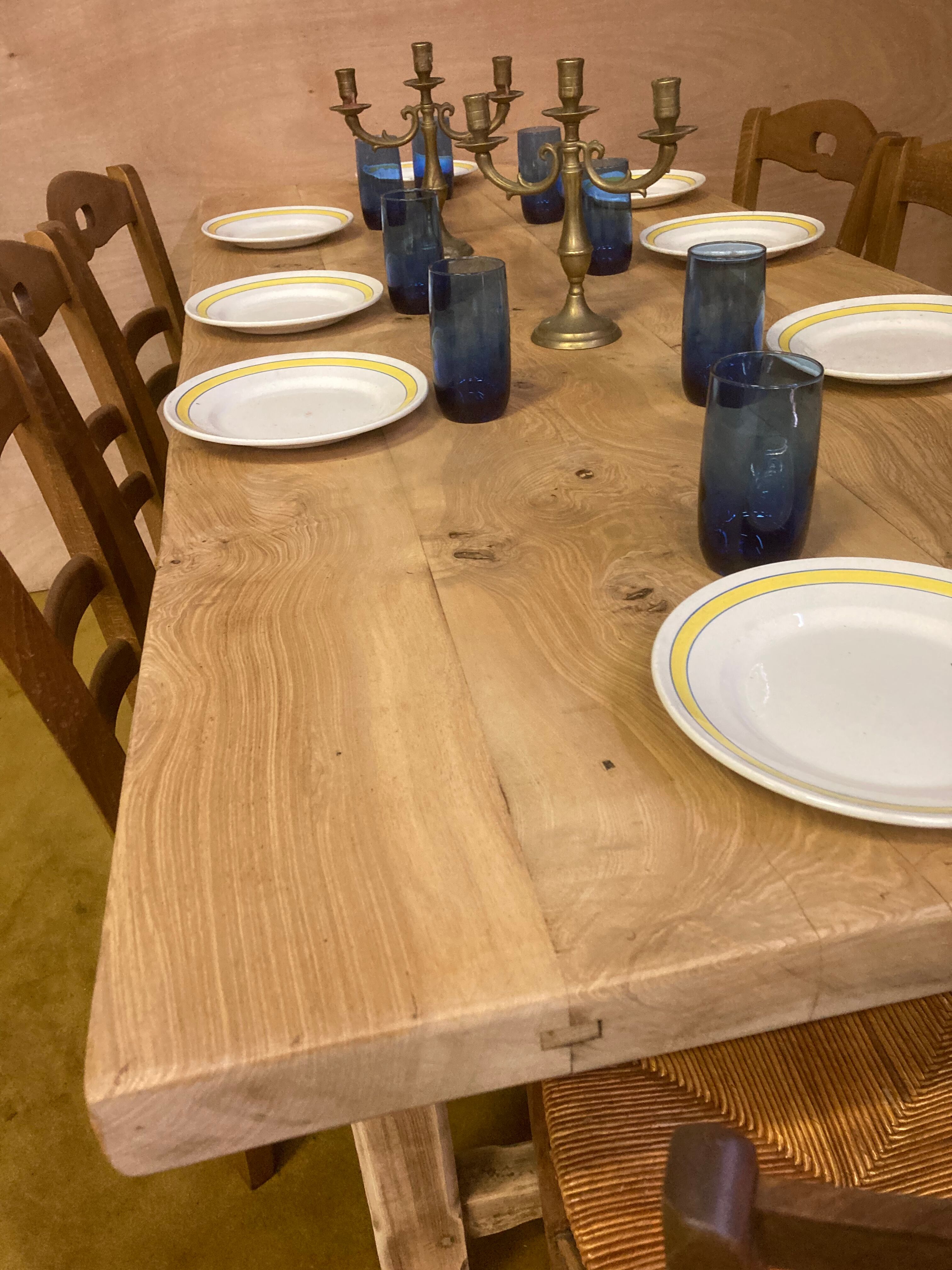 Farmhouse table bois brut