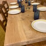 Table de ferme bois brut