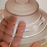 4 tulips in pink glass lampshade lamp suspension lamp