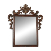 Eclectic antique mirror in lacquered poplar, Italy, late 18th century.