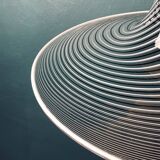 Vintage tourbillon pendant lamp, Murano, Italy, 1970s.