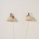 Pair of Scandinavian teak wall lamps, '50s
