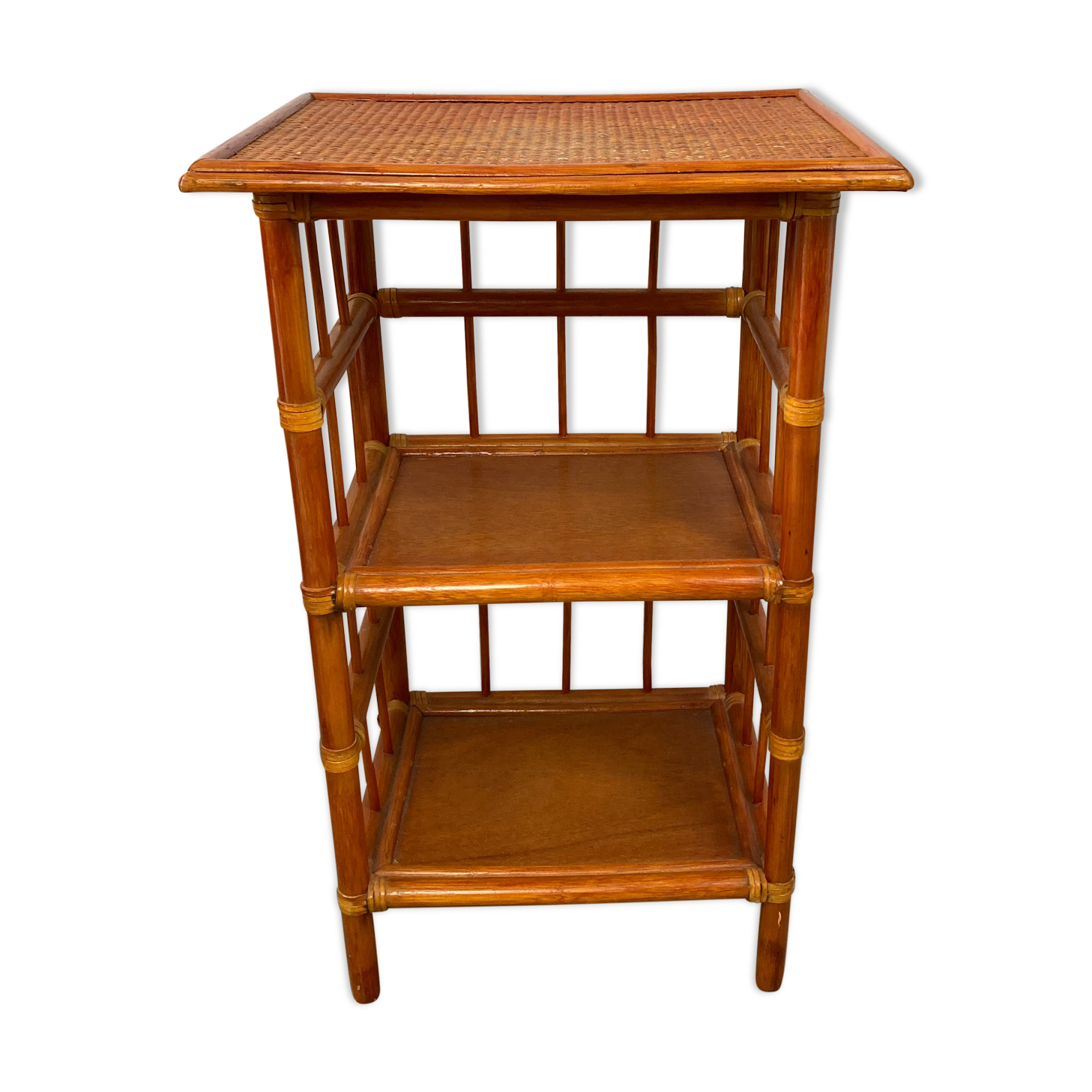Rattan shelf