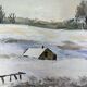 Huile sur toile « Paysage enneigé »