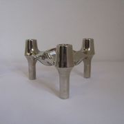 Set de bougeoirs modulaires Bmf édition argent conçus par Fritz Nagel & Ceasar Stoffi