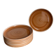 6 assiettes plates en grès
