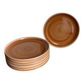 6 flat plates in stoneware