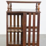 Large Antique English Oak Library Book Carousel