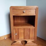 Art deco wooden bedside table