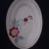 Flat oval red flower L 27 cm