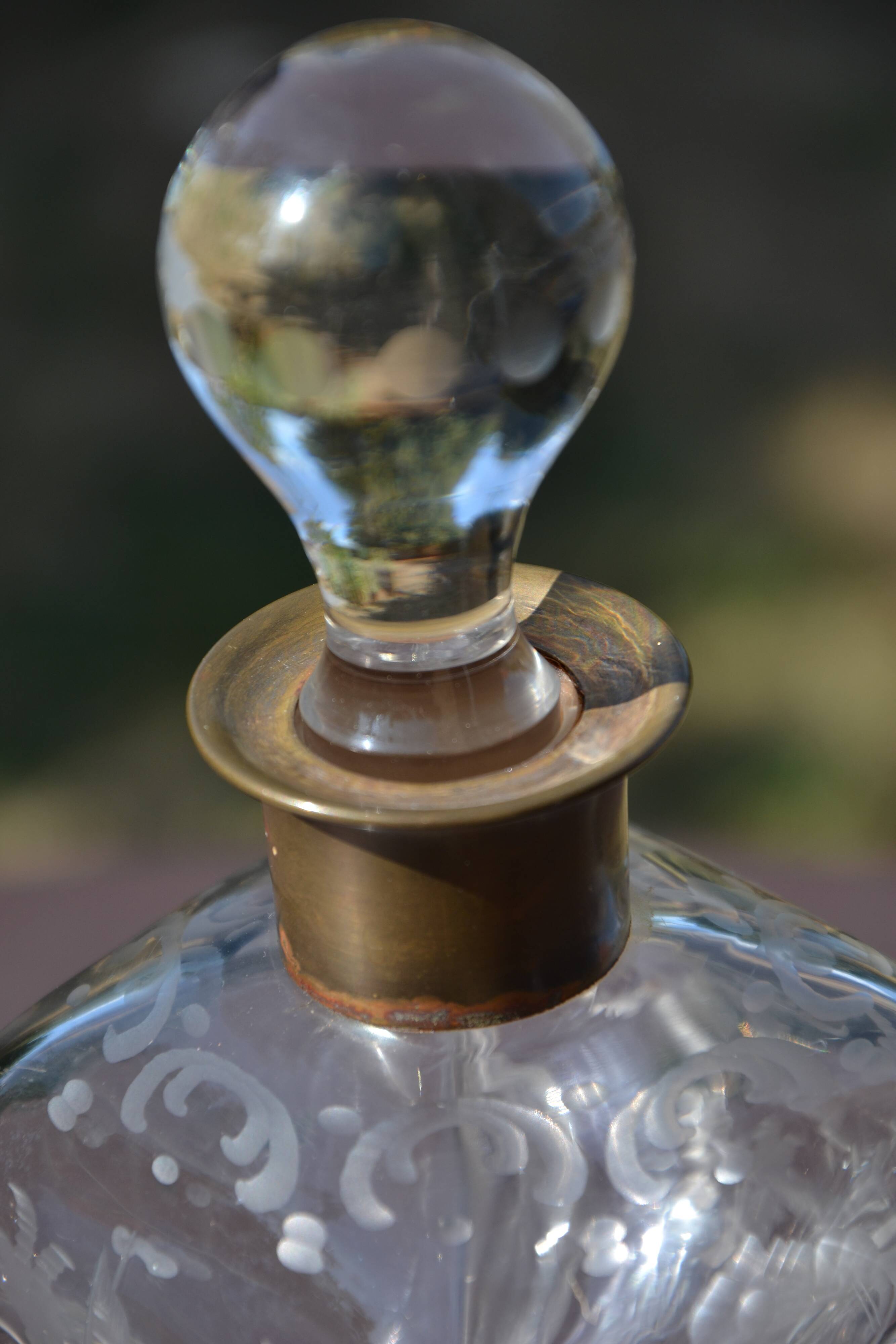 Carafe en cristal gravé Jacob Eiler Bang Danemark
