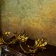 Pair of Hollywood Regency Style Gilt Metal Double-Arm Wheat Sconces, 1970s