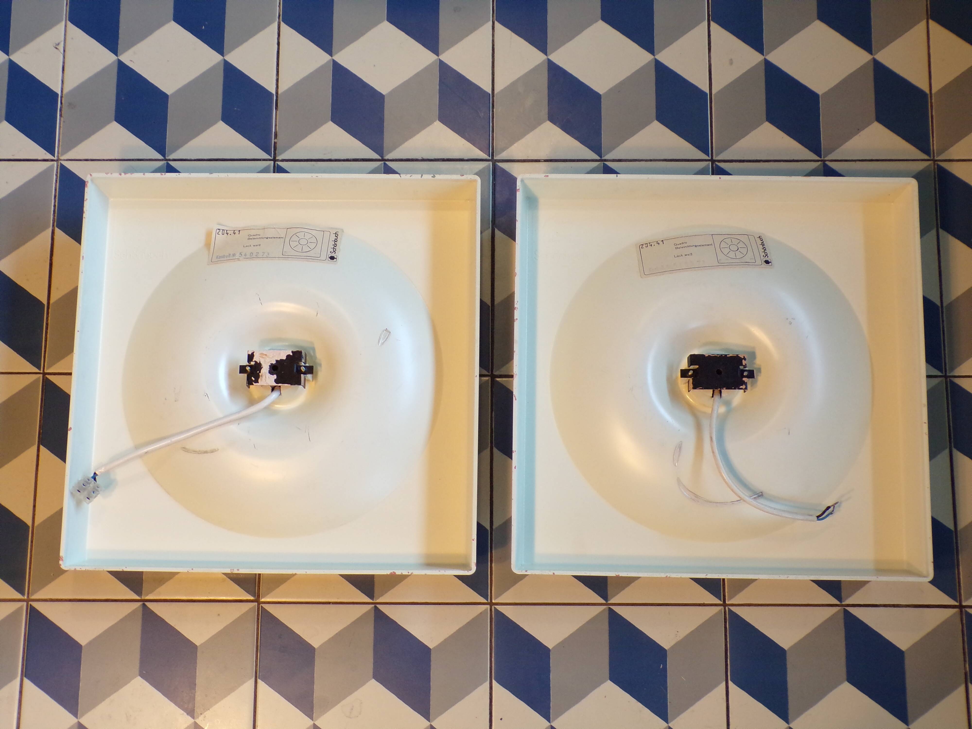 Pair of Quadro wall lights by Schönbuch