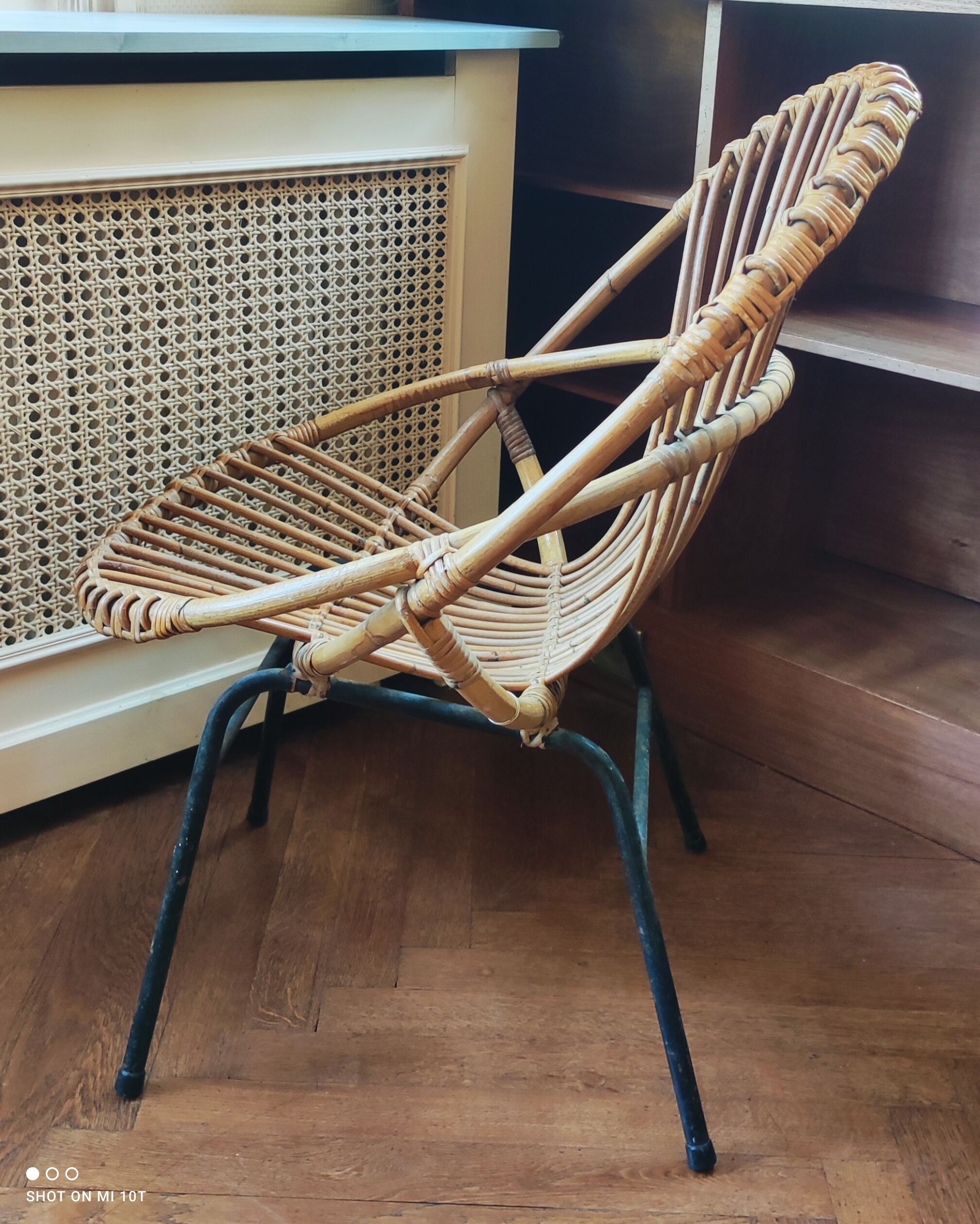 Vintage rattan armchair