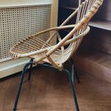 Vintage rattan armchair