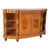 Antique buffet in maple burl veneer, United Kingdom, 19th century
