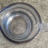 Blue glass pitcher