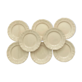 Set de 8 assiettes ivoire Digoin Sarreguemines