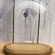 Old oval glass bell globe 35 cm high