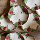 Antique barbotine service with Choisy le Roi apple decorations