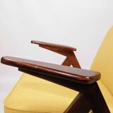 Modern yellow velvet armchair by Chierowski 366