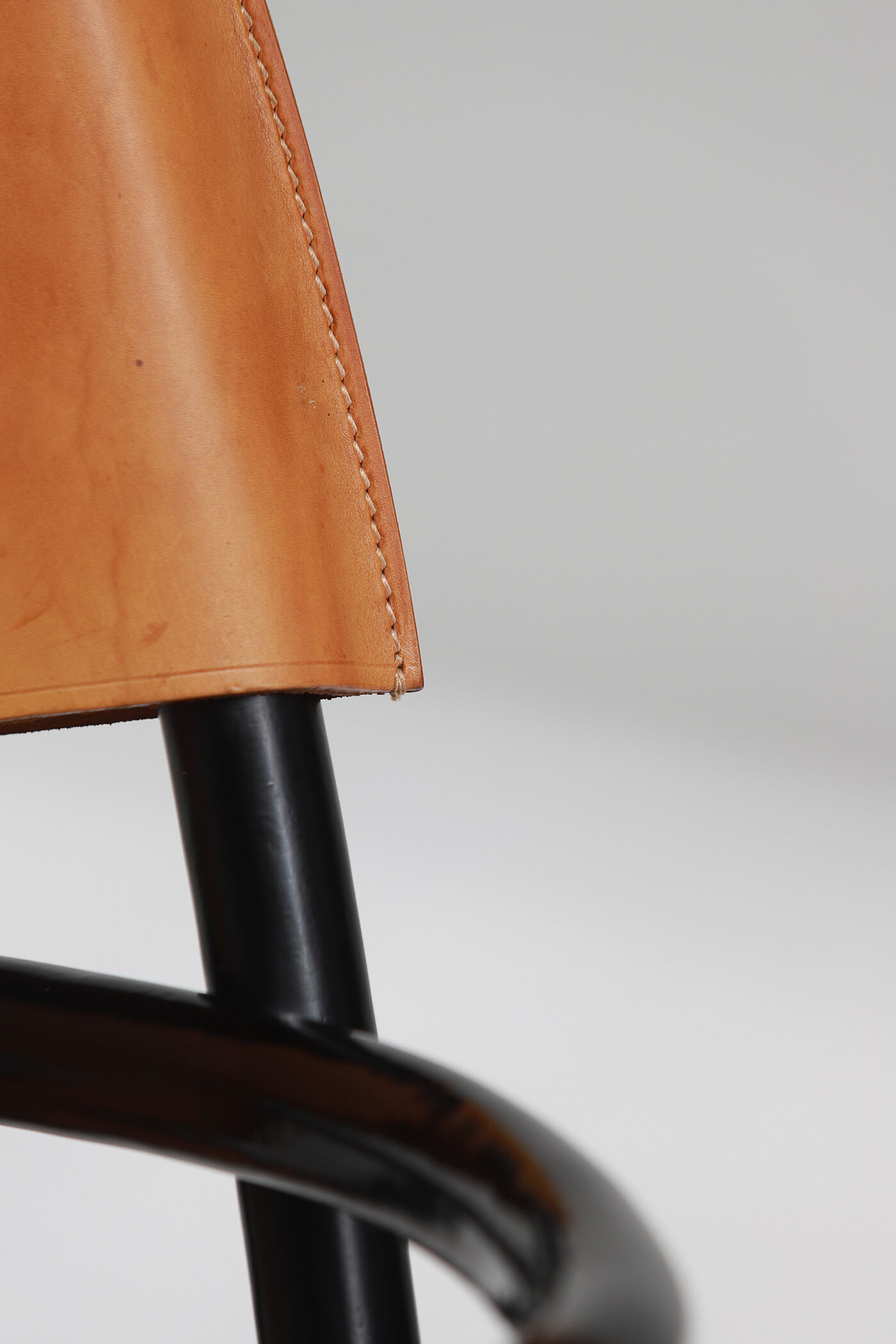 Hoop lounge chair by Werther Toffoloni & Piero Palange, cognac leather