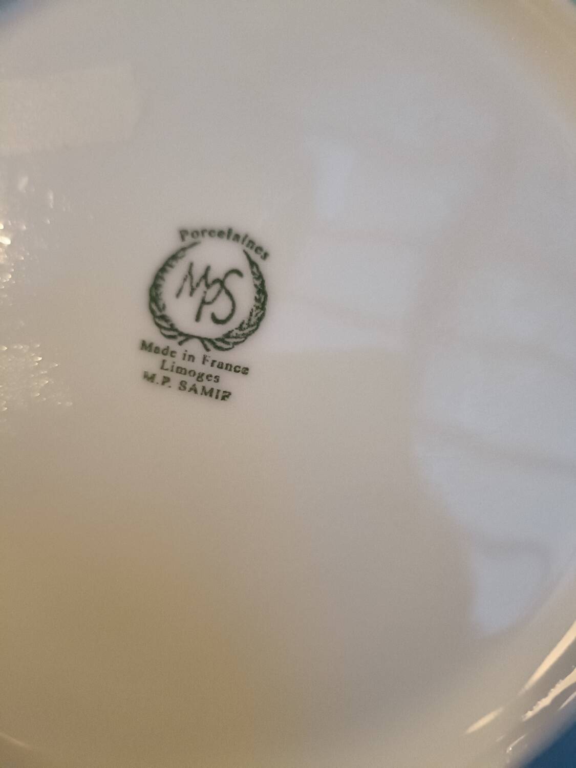 Orange Limoges porcelain plates