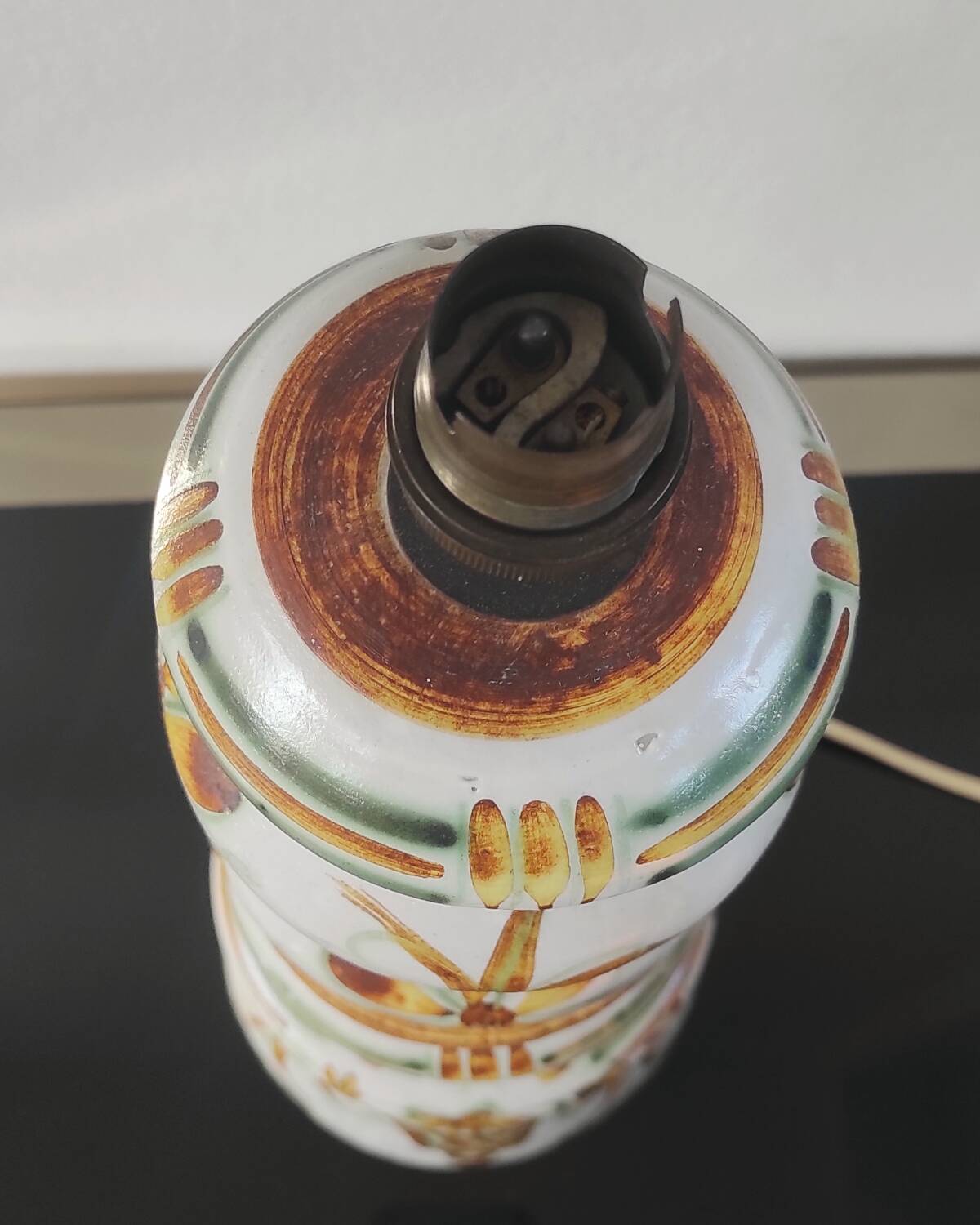 Vintage ceramic lamp Kéraluc Quimper