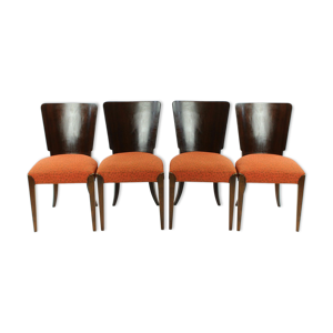 4 chaises H-214 de Jindrich Halabala Tchécoslovaquie, années 1930