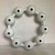 Pique flowers crown white ceramic