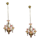 Venetian Pink Murano Glass Chandeliers Set of 2, 1960s