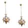 Venetian Pink Murano Glass Chandeliers Set of 2, 1960s