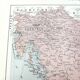 Old map of Yugoslavia and Albania 43x43cm from 1950