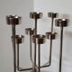 Candle holder with 9 branches in chrome-plated metal