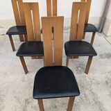 Set of 6 chairs by Mario Marenco for Mobilgirgi, 70s