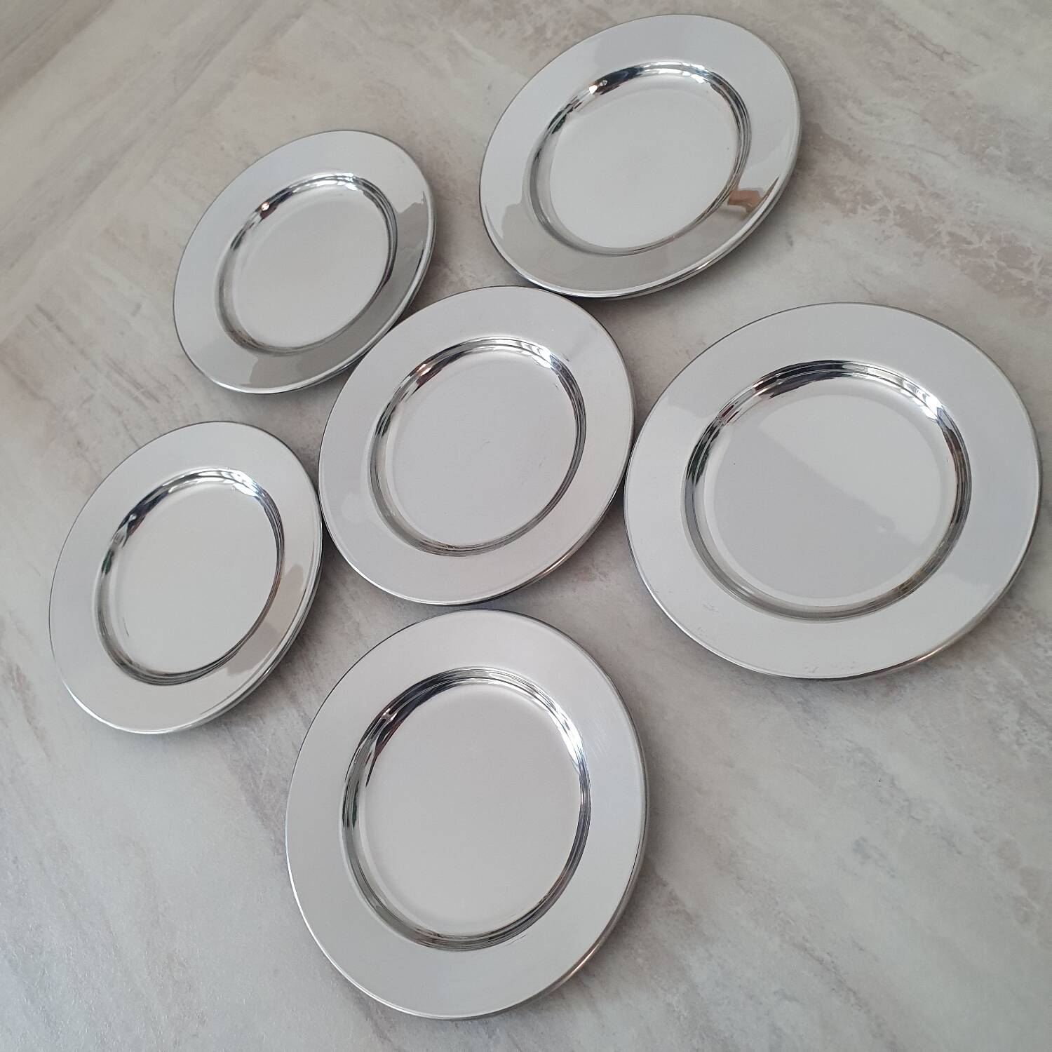 Alessi Alfra / Small presentation plates in 18/8 stainless steel