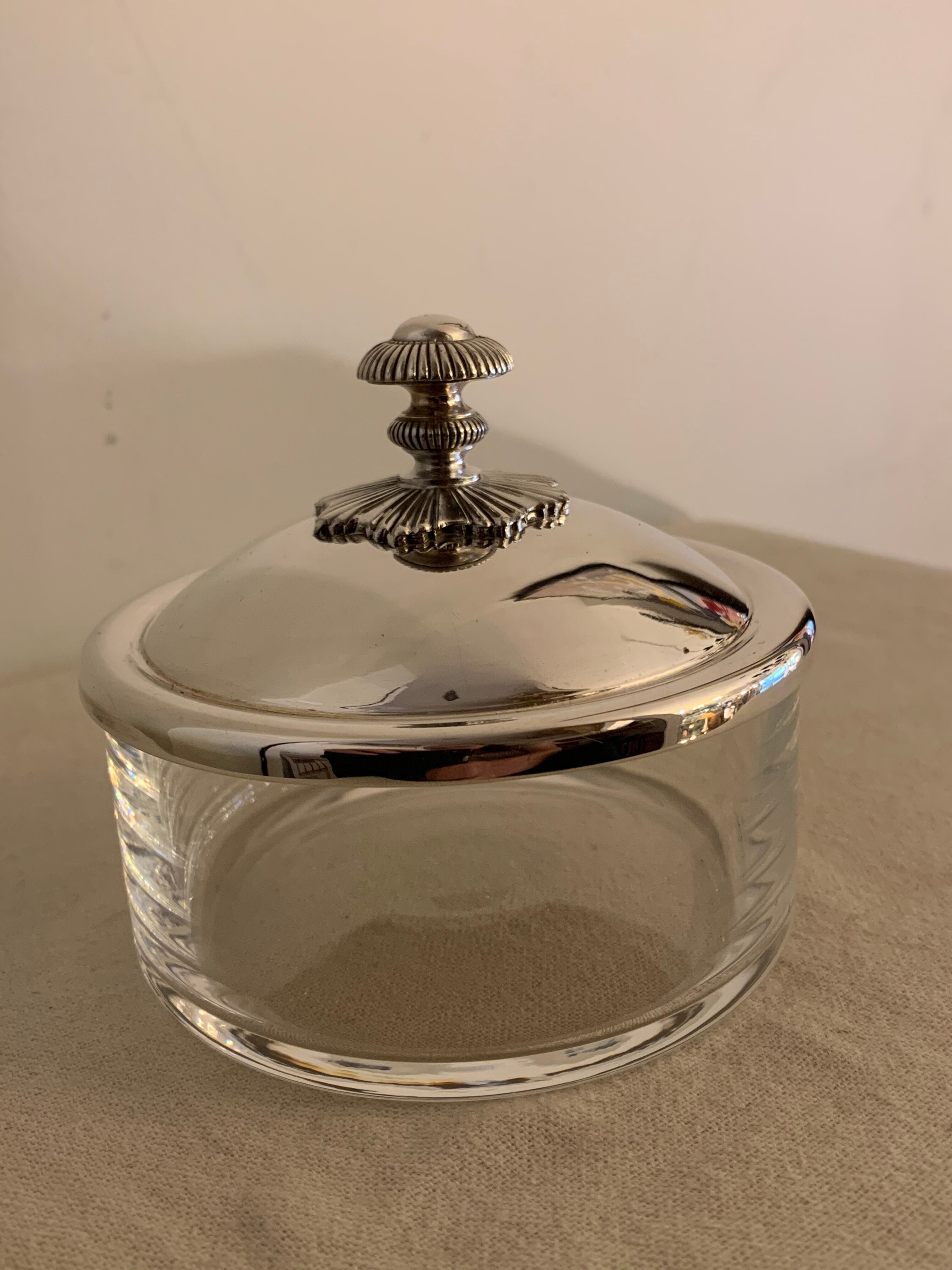 Christofle silver metal caviar service