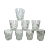 8 water glasses 60s