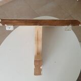 Vintage solid oak wall-mounted console shelf
