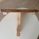 Vintage solid oak wall-mounted console shelf