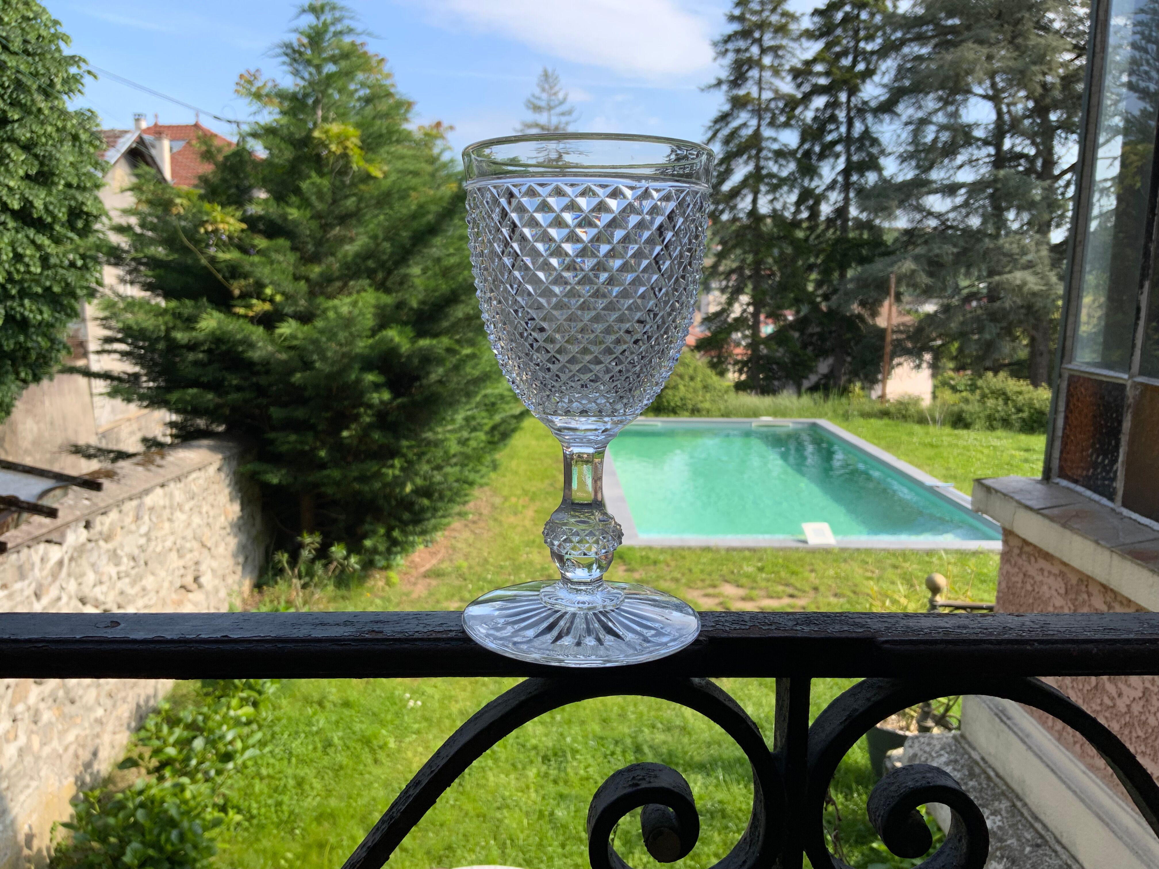 Baccarat 12 wine glasses diamond tips