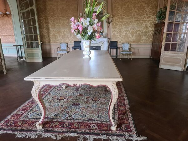 Table peinte style monastère 20ème siècle
