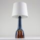 Danish Modern Blue and Brown Ceramic Table Lamp by E. Johansen for Søholm, 1960s
