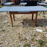 1950s Wooden Table with Extensions