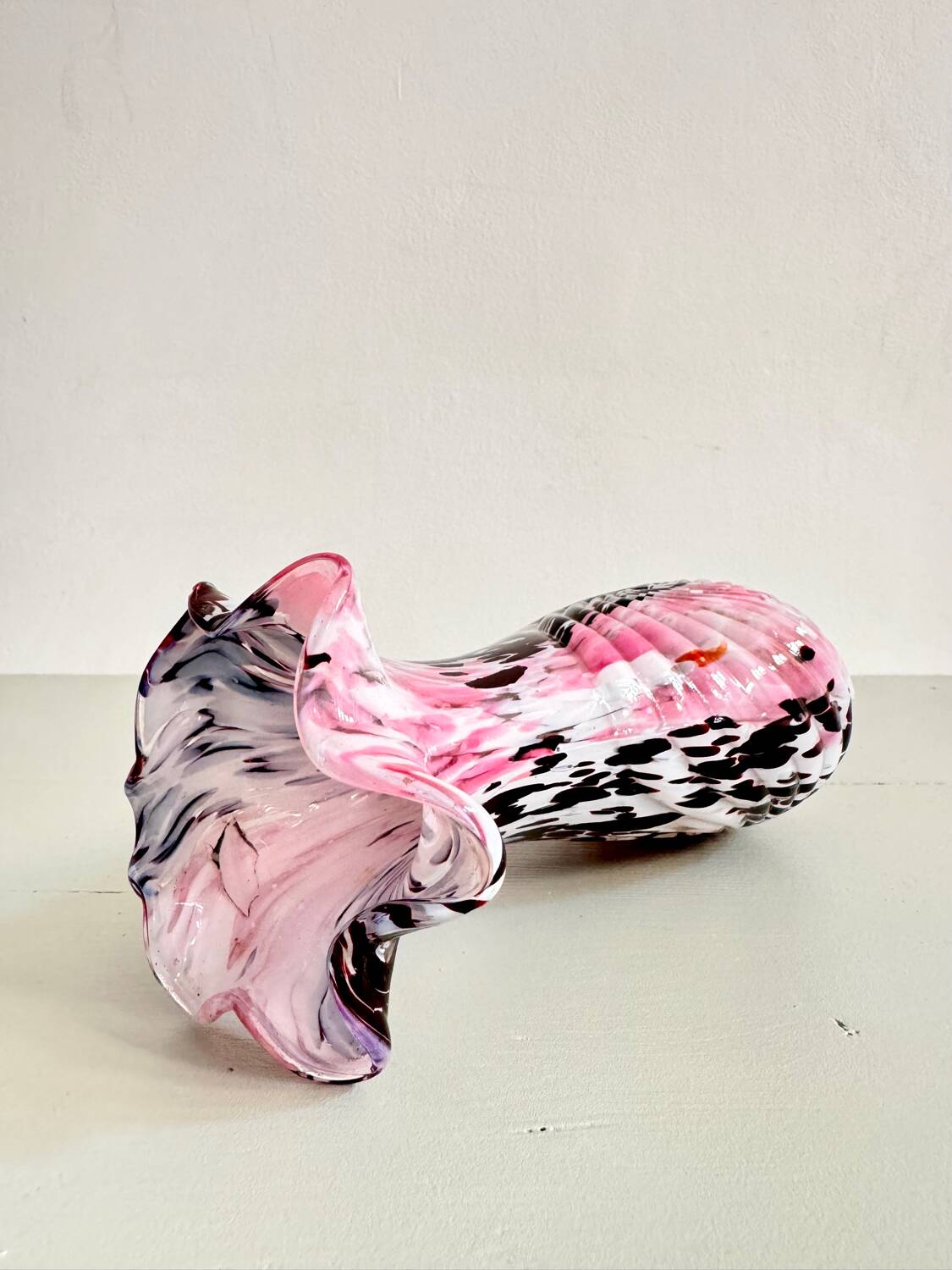 Art Nouveau soliflore vase in Clichy glass