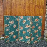 Large vintage fabric screen